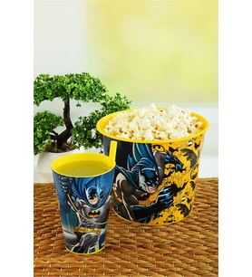 Batman Mısır & Popcorn Kutusu+Pipetli Bardak 400 ml.