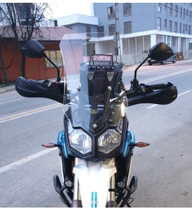 MOTOCAM Voge Rally 300 Ön Cam 2022-2026 Model 51cm Şeffaf Renkli 4mm