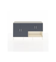 Arges Konsol 6 Raflı 4 Kapaklı 176x30x99 Aytaşı-Antrasit/Aytaşı