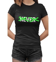 Never Never Siyah Kadın Tshirt