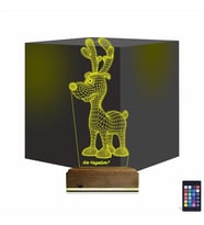 Luvivia Geyik Yılbaşı Kişiye Özel 3D Lamba - Masa Gece Lambası