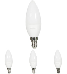 Philips Ledcandle 40W B35 E14 Beyaz Işık 4Lü Paket (Çok Renkli)