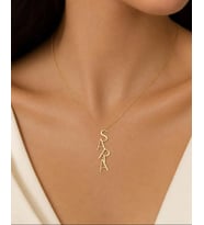 Kişiye Özel 925 Ayar Gümüş Tasarım İsim Kolye (Gold)