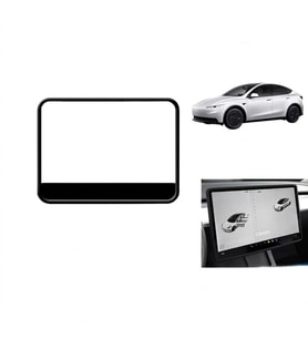 Tesla Model Y Standart ve Juniper Uyumlu Multimedya Ön Ekran Kenar Koruyucu Silikon Çerçeve Trim 1 A
