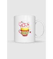 Teacup Coffee Mug Boyama Tasarımlı Kupa Bardak