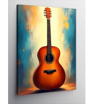 Kanvas Tablo Klasik Akustik Gitar