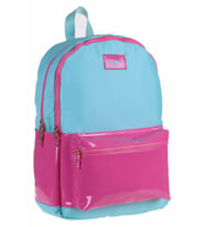 Kaukko Leather Turkuaz-Pembe Okul ve Günlük Sırt Çantası - Rugan