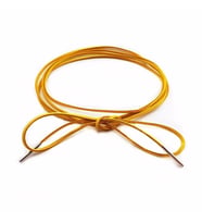 Hardal Rengi Kadın Süet Bağcıklı Choker Kolye