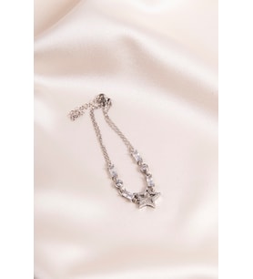 Baget Taşlı Yıldız Bileklik Silver 925 Ayar Gümüş