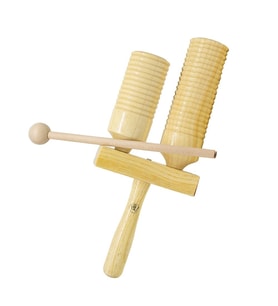 Cox G5-2 Ağaç Agogo - 2'li (Eğitim - Ritim & Perküsyon)  Çift Tonlu Ahşap Blok Yapısı, Doğal Rezonans, Orff Müzik Eğitimi İçin İdeal  Ölçüler: Standart El Tipi Ritim Aleti