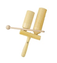 Cox G5-2 Ağaç Agogo - 2'li (Eğitim - Ritim & Perküsyon)  Çift Tonlu Ahşap Blok Yapısı, Doğal Rezonans, Orff Müzik Eğitimi İçin İdeal  Ölçüler: Standart El Tipi Ritim Aleti