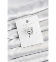 Gümüş Renk Pirinç Diken Model Kıkırdak Earcuff Küpe 5886