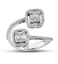 0.70 Ct Baget Pırlanta Yüzük B14 (Çok Renkli)
