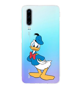 Huawei P30  Kamera korumalı Kapak Donald Duck Tasarımlı  Şeffaf Kılıf