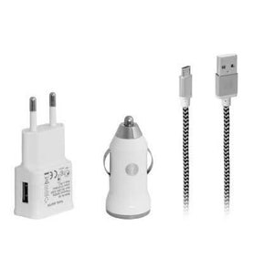 FRISBY FA-7540MU ANDROID DATA KABLO+ADAPTÖR+ARAÇ ŞARJ KİTİ