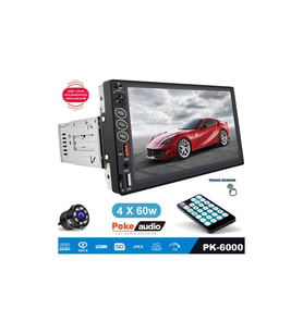 Tofaş Tek Din Teyp 7 Inch 4X60 Watt 2xusb Şarjlı Kameralı Poke PK-6000