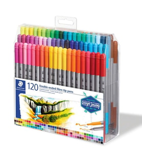 Staedtler Çift Uçlu Keçeli Kalem 120 RENK SET (0.5 mm - 3 mm) 