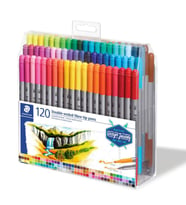 Staedtler Çift Uçlu Keçeli Kalem 120 RENK SET (0.5 mm - 3 mm) 