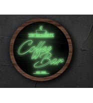 BK Gift Kişiye Özel Led Işıklı Yuvarlak Bar Tabelası, Işıklı Tabela, Bar Dekorasyonu, Duvar Dekoru, Home Bar Tabela-13