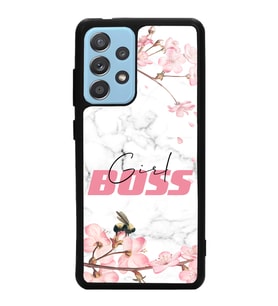 Samsung A52 Uyumlu Sakura Girl Boss Tasarımlı Glossy Telefon Kılıfı