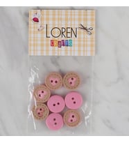 Crafts 8 Li Pembe Düğme - 328