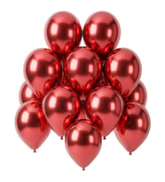 Kırmızı Renk Lateks krom Balon (30 cm) - 12 Adet