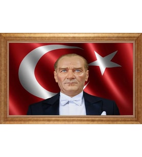 ALTIN ÇERÇEVELİ PASPARTULU TABLO CR1490