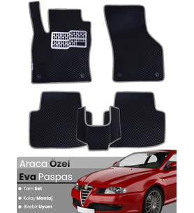 ALFA ROMEO GT COUPE (2003-2010) Uyumlu EVA Paspas Tam Set–Araca Özel,Kolay Montaj,Su Geçirmez