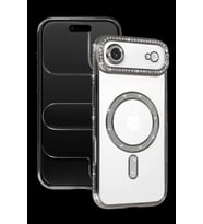 Pilelistore   Apple iPhone 17 Air Joke Simli Magneticsafe Kılıf - Gümüş