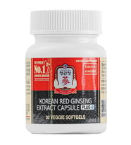 JUNG KWAN JANG Korean Red Ginseng Extract Men Women Natural Energy Immune 30 Veg Softgel.