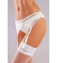 Giyim Gala Lace Garter Belt, Kadın Dantelli Ekru Jartiyer