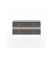 Arges Konsol 5 Raflı 3 Çekmeceli 8 Kapaklı 176x30x99 Aytaşı-Antrasit/Çam