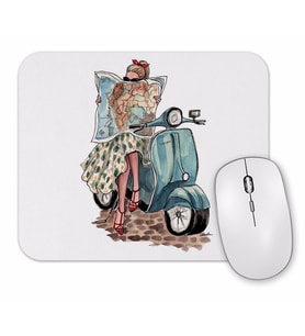 Vespa Travel Mouse Pad