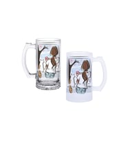 Ghostbastır Design Camdaki Kedi Kulplu Bira Bardağı Buzlu veya Şeffaf Seçenekli 047