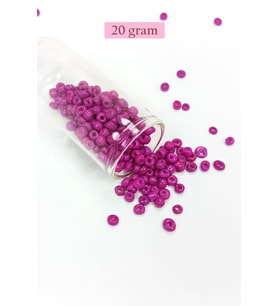 Dökme Cam Kum Boncuk Büyük Boy (6/0) 4 mm - 20 Gram - Eflatun - BNC102