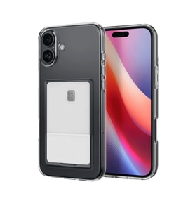 Iphone 16 Kılıf Kart Şeffaf Silikon - Şeffaf