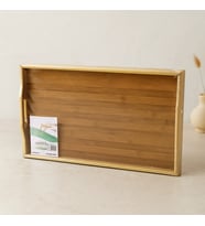 Northcity Bambu Dikdörtgen Sunum Tepsisi 50x30 cm Ayaklı