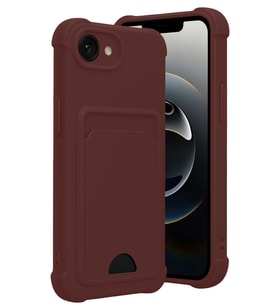 Pilelistore   Apple iPhone 16E Kelvin Kartvizitli Silikon - Bordo