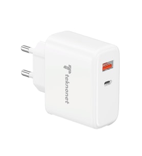 Teknonet TN-HCH13 33W Hızlı Şarj Adaptörü (Beyaz)