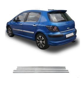 Peugeot 307 Krom Cam Çıtası Tk 2001 Üzeri 4Prç Paslanmaz Çelik
