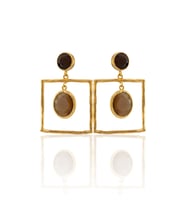 Kadir Jewellery 22 Ayar Altın Kaplama Kadın Sallantılı Küpe -El İşçiliği Ve Hipoalerjenik Küpe-E85
