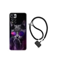 Xiaomi Redmi Note 11 Pro 5g Kılıf Ipli Boyun Askılı Desenli Silikon Carisma Cat 1607