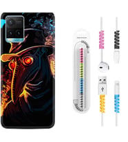 Vivo Y11S Y21S Y20 Y20S Y70 Kılıf Kablo Koruma Spiral Silikon Karga 1616