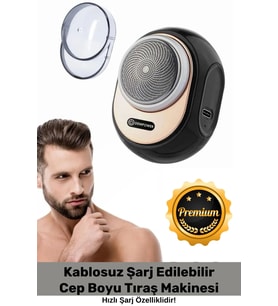 Özel Üretim Pratik Seyahat Günlük Hızlı Taşınabilir Şarjlı Yuvarlak Etkili Kablosuz Tıraş Makinesi