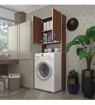 Kenzlife çamaşır makinesi dolabı veronika cvz 180*066*20 banyo çift kapaklı arkalıksız