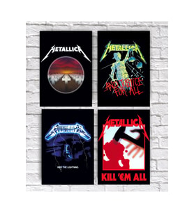 Metallica Ahşap Tablo Seti Kill Em All Ride And And Justice For All Master Of Puppets