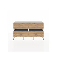 Arges Konsol 2 Raflı 4 Çekmeceli  176x30x99 Aytaşı-Antrasit/Çam