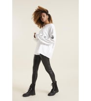 LAME KOL DETAY SWEATSHIRT  (Beyaz)
