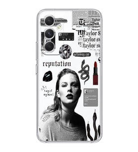 Samsung Galaxy A05S Uyumlu Taylor Swift Desenli Şeffaf Telefon Kılıfı