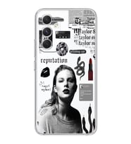 Samsung Galaxy A05S Uyumlu Taylor Swift Desenli Şeffaf Telefon Kılıfı